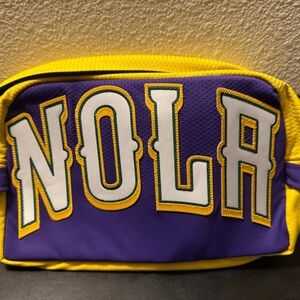 NOLA Looptworks Limited Edition Upcycled Dopp Kit/Travel Bag – Purple & Gold